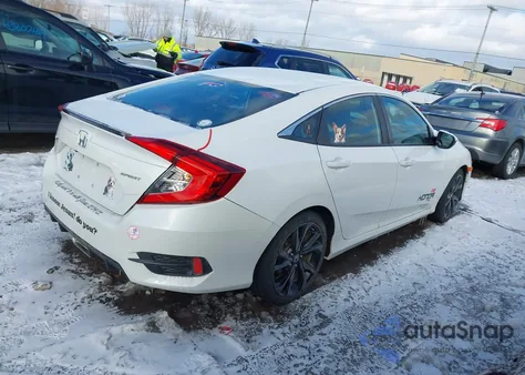 2021 Honda Civic Sport z USA, uszkodzony, nr VIN 2HGFC2F87MH538532